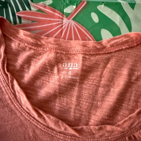 ANA Orange Slub & Pink V-neck 2 Tops Size Small - Picture 4 of 8